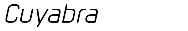 Cuyabra font preview